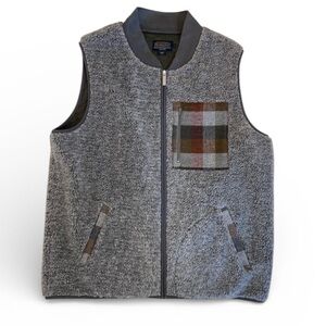 Pendleton Sherpa Fleece Umatilla Camp Vest EUC Size Large